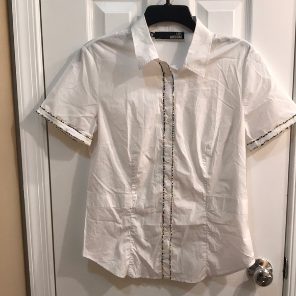 ⚡️FINAL PRICE⚡️ Love Moschino/Moschino Beaded Button Down Blouse - Picture 1 of 12